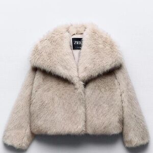 Zara Cream Teddy Jacket